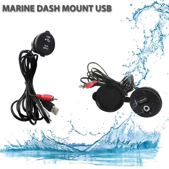 

HASDA Waterproof Marine Extension Audio Cable Stereo Boat Car Universal 3.5mm RCA AUX USB Interface Cable Port UTV ATV