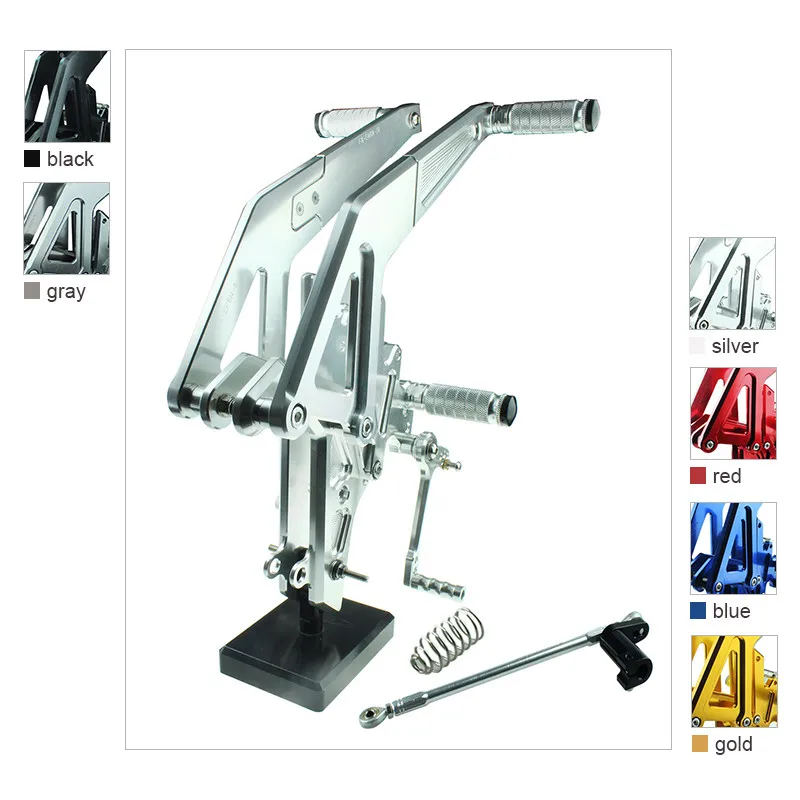 

For Kawasaki Ninja 650R ER6F ER6N ER-6F 2012-2014 CNC Aluminum Motorcycle Foot Pegs Rest Set Footpegs Pedals Rearset Footrest