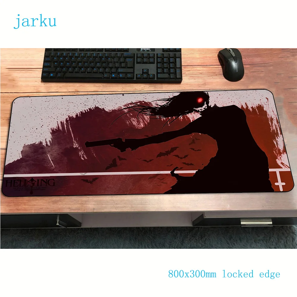 Hellsing mats 800x300x3 мм массовый игровой коврик для мыши с большой клавиатурой милый