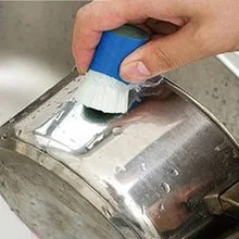 Горячее качество, розничная, 2 шт., волшебное пятно, меньше, стальной очиститель, горшок, ржавчина, щетка для чистки металла, волшебные палочки, смягчающие стекловолокно