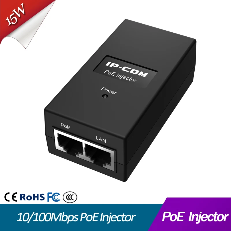 

10/100Mbps PoE Injector CCTV Security 48V 15.4W POE Wall Plug POE Injector Ethernet Adapter IP Camera Phone PoE Power Supply