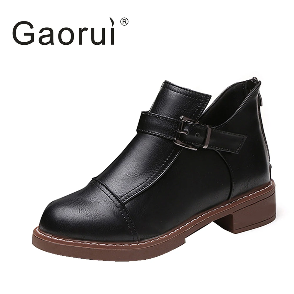 

Gaorui Boots Women Boots Plush Lining Women Ankle Boots With Zip Back