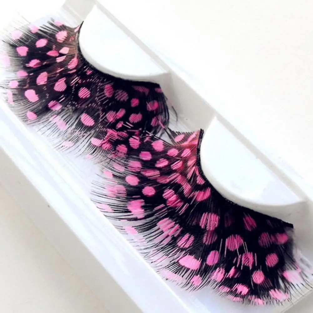 1 пара накладных ресниц преувеличенное перо красочные павлиньи точки ресницы для косметических вечерние ресницы «maquiagem»