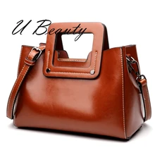 Женские Сплит кожа коровы маленькие сумки обработанный маслянистым воском Винтаж корова модные кожаные сумки ubec0010-jdl