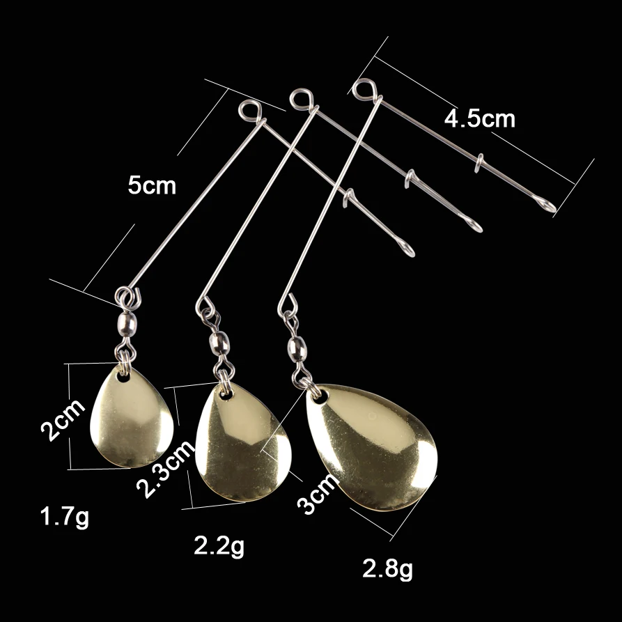 Палисандр 5 шт. Spinner Лезвия гладкие ложки приманка с блокировкой оснастки булавки золото/серебро приманка карп снасти для ловли окуня