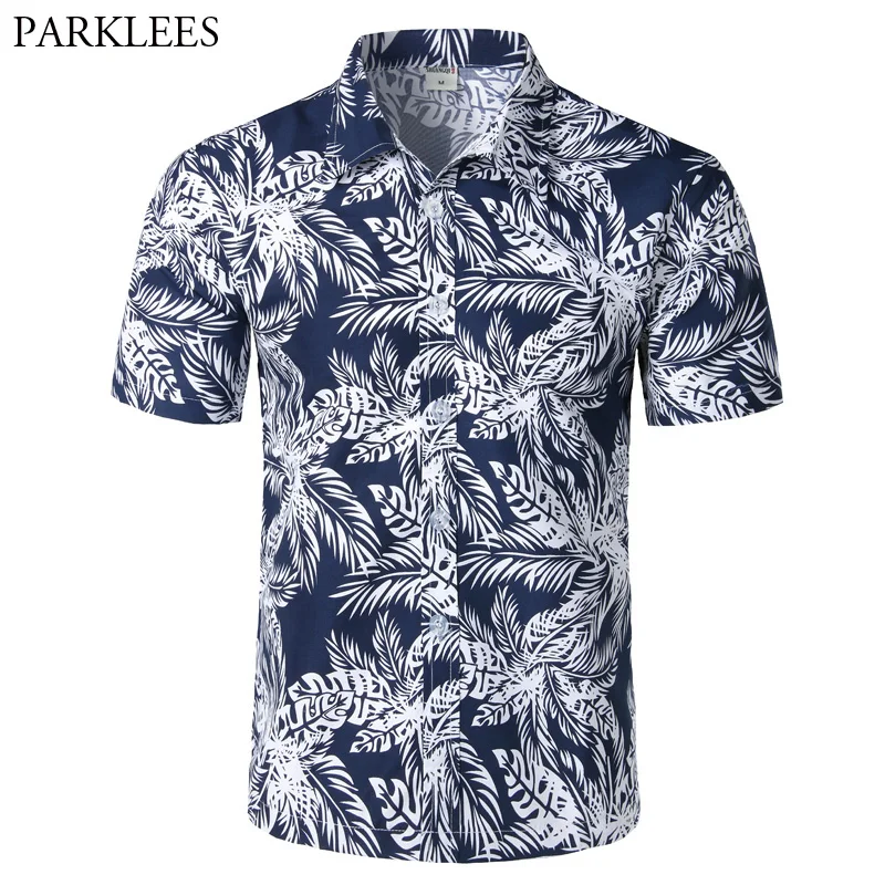 En Ligne Hommes Hippie D été À Manches Courtes Plage Chemise Hawaïenne 2018 Brand New Coton Casual Floral Chemises Slim Fit Camisas Para Hombre
