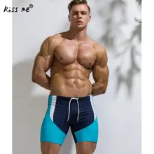 Мужская одежда для плавания, сексуальные однотонные купальные костюмы контрастного цвета, плавки для серфинга, пляжная одежда, мужские плавки, дышащие шорты-боксеры для плавания