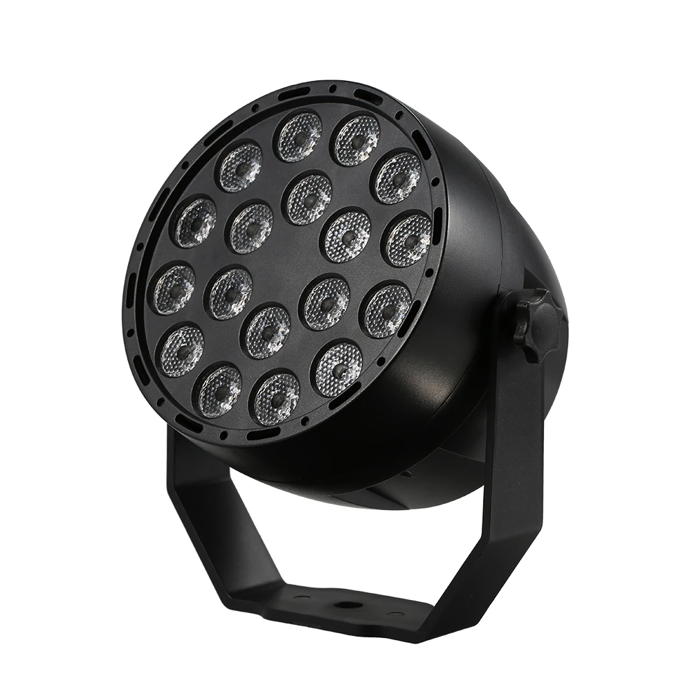 

AC90-240V 18 LED RGB Stage Par Light Strobe Light 30W DMX512 Supported Sound Activated Auto Run Disco Light for party DJ Show