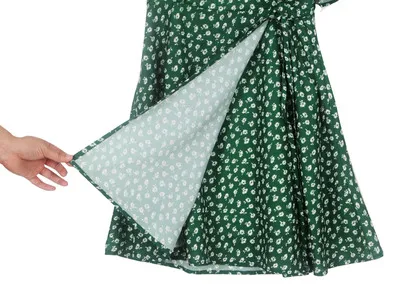 Soo Young the same green daisy/платье с v-образным вырезом для женщин; летнее платье в Корейском стиле; подарки на день рождения; Рождественская одежда