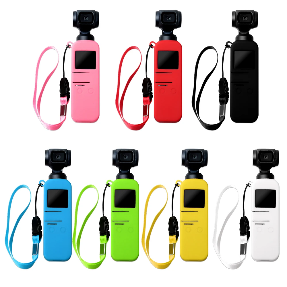

Silicone Cover Case for DJI OSMO Pocket Handheld Camera Accessories Anti-shock Body Skin Protective Case with Hanging Straps