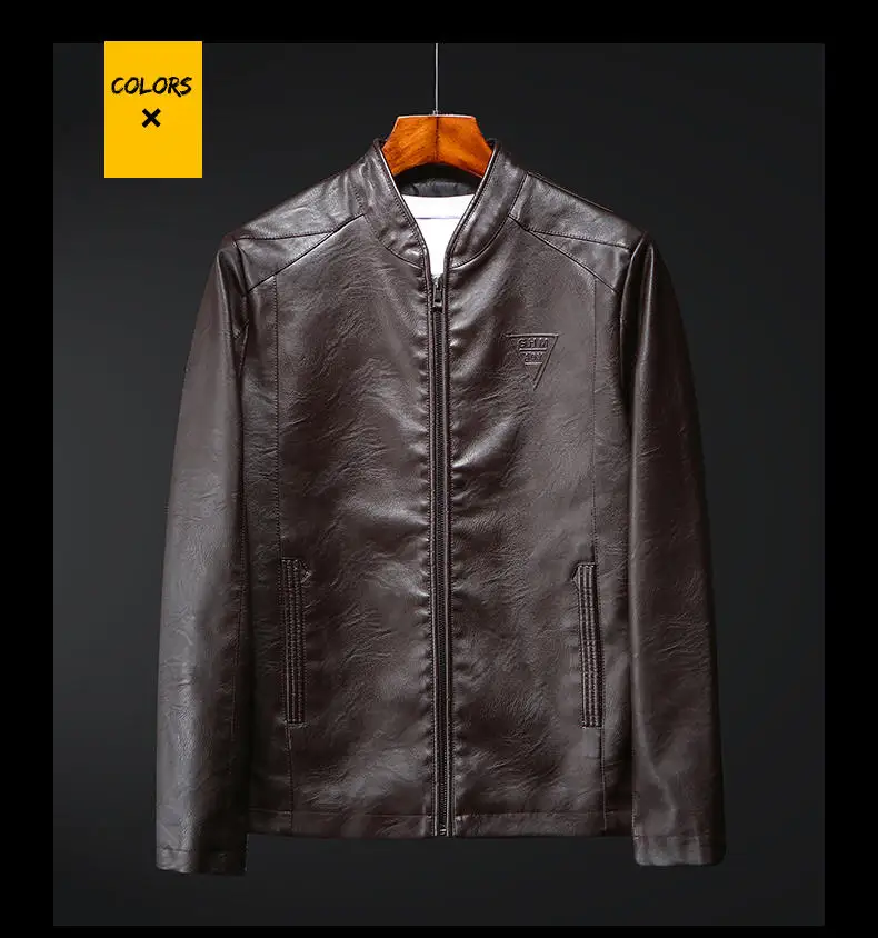 Leather Jackets Men Autumn Winter Male Leather Clothing Men Jacket Business Casual Coats MuLS Brand PU Leisure Mens Suede 4XL 2