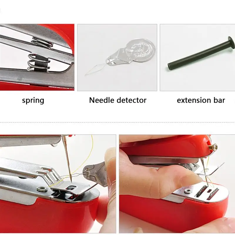 

Machines Hand-Held Clothing Fabrics Sewing Machine Mini Sewing machine Portable DIY Needlework Cordless Hand Sewing