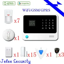 Белый/Черный Цвет главная сигнализация GSM, WiFi, сигнализация и поддержка Английский/Испанский/Французский/Голландский/русский Языки