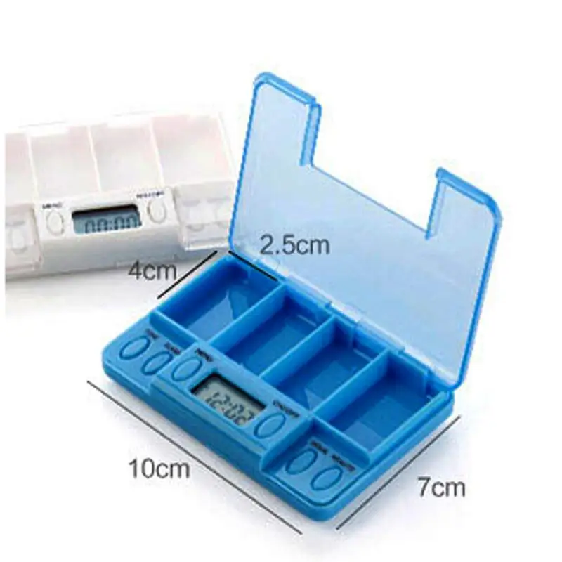 Интеллектуальный синхронный ежедневный напоминание тревоги 4 дня медицинский контейнер, коробка для таблеток таблетки разделители для хранения напоминание таблетки коробка