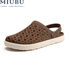 MIUBU мужские сандалии летние пляжная обувь дышащая EVA повседневное Модные слипоны полые желе для мужчин's туфли без каблуков воды Sandalias