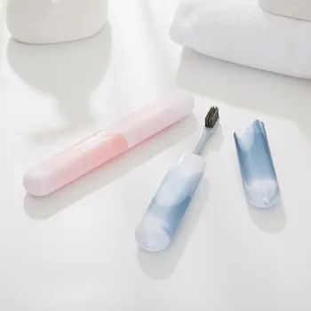 

Fashion Marble Toothbrush Cover Case Cap Travel Accessories Plastic Suitcase Holder Baggage Boarding Portable Packing Organizer