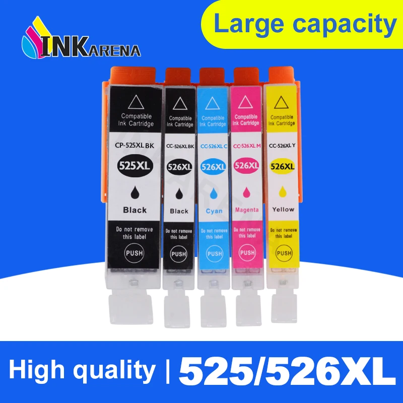 INKARENA PGI525 CLI526 чернильный картридж для принтера Canon IP4950 MG5350 IX6250 IP4850 MX895 MX715 iX6550 MG5150