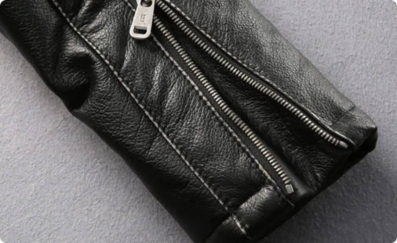 New Arrival męskie 100% prawdziwe skórzane kurtki na co dzień kaczka płaszcz puchowy Jaqueta Couro Masculina ramię powrót protector ce Chaquetas De Cuero Hombre -