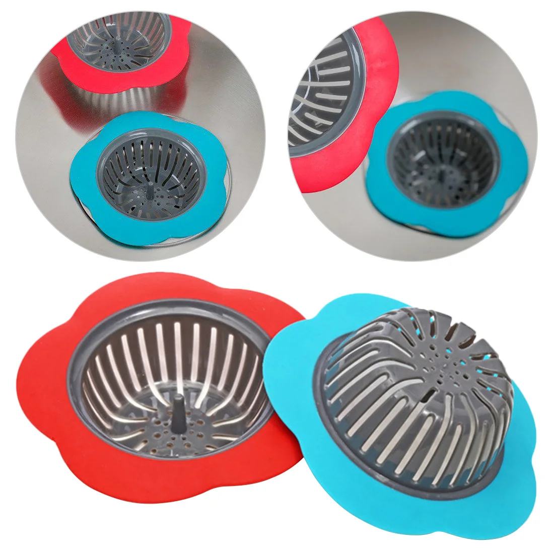 Kitchen Sink Stopper bathtub Hair Filter Flower Shaped Silicone Sink Strainer Shower Sink Drains Cover Drain sink Filter Kitchen Sink Stopper bathtub Hair Filter Flower Shaped Silicone Sink Strainer Shower Sink Drains Cover Drain sink Filter