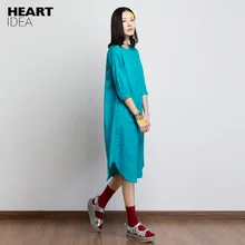 Линетт китайское летнее голубое платье размера плюс, элегантное женское винтажное льняное платье в консервативном стиле, цельное женское платье