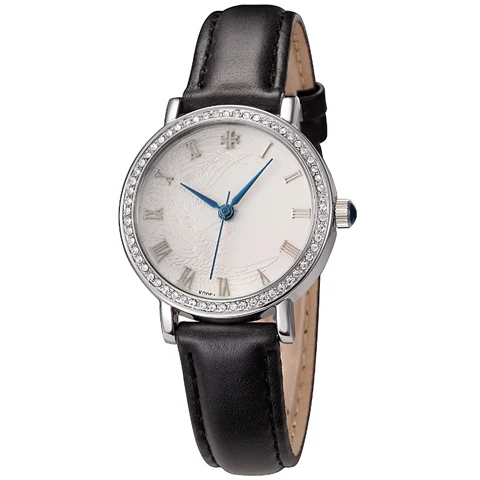 Пара Julius мужские часы женские часы дракон феникс Homme влюбленных часы модные часы браслет кожаный ремешок Мальчик Grl подарок - Цвет: Woman Silver