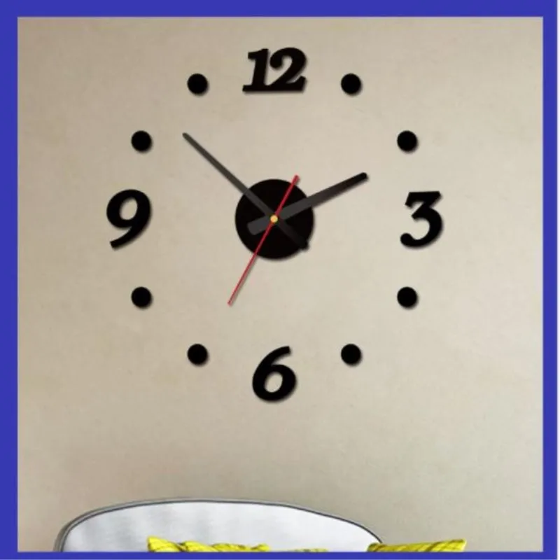 3D настенные часы кварцевые часы Современный дизайн диаметр 40 см/100 см декоративное зеркало часы Европа акриловые наклейки для гостиной