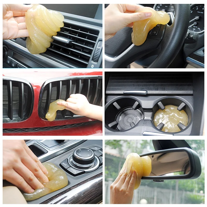 Car Clean soft rubber car suppliesinterior For BMW Benz air conditioning air outlet dust universal removal clean Gel (6)
