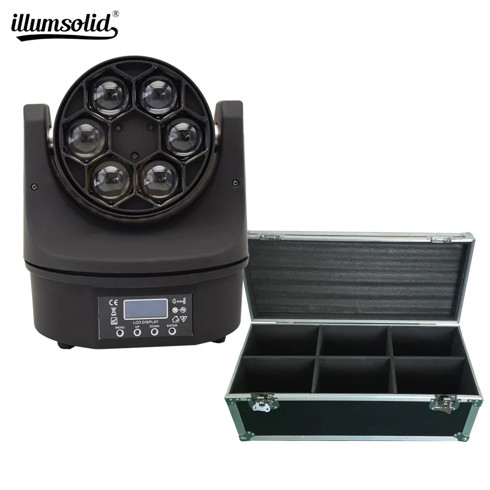 

mini moving head 6x15w Disco stage light dmx512 bee eye dj light for Party