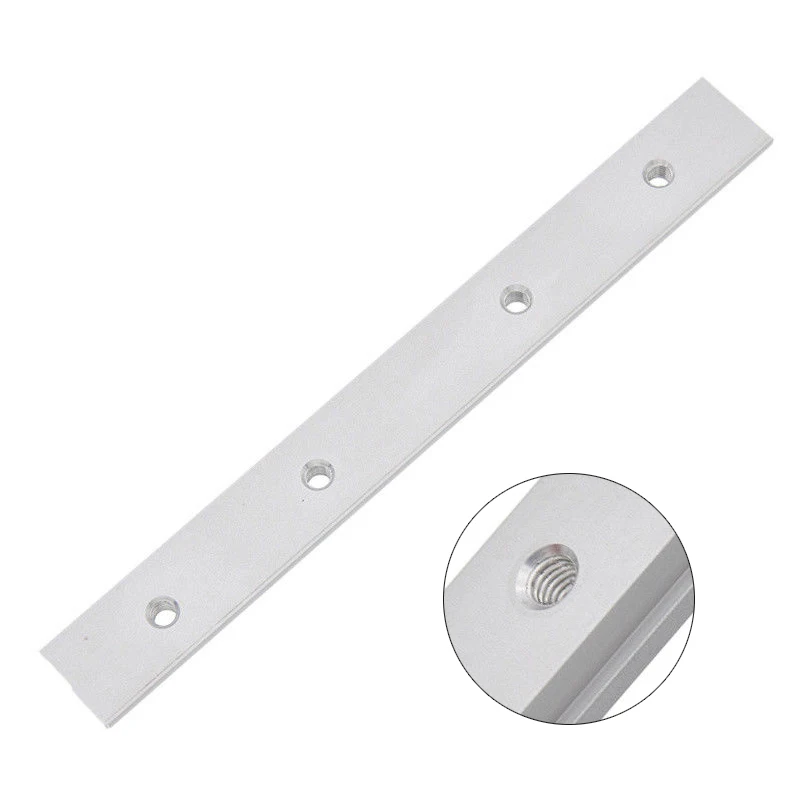 DWZ M6 200mm Slide Slab For T-slot T-track Miter Track Fixture Slot Woodworking Tool