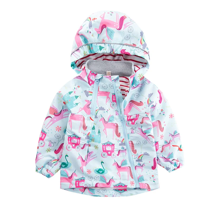 Babyinstar/2019 Весенняя мода Единорог наряды куртки для девочек ребенка одевать одежду