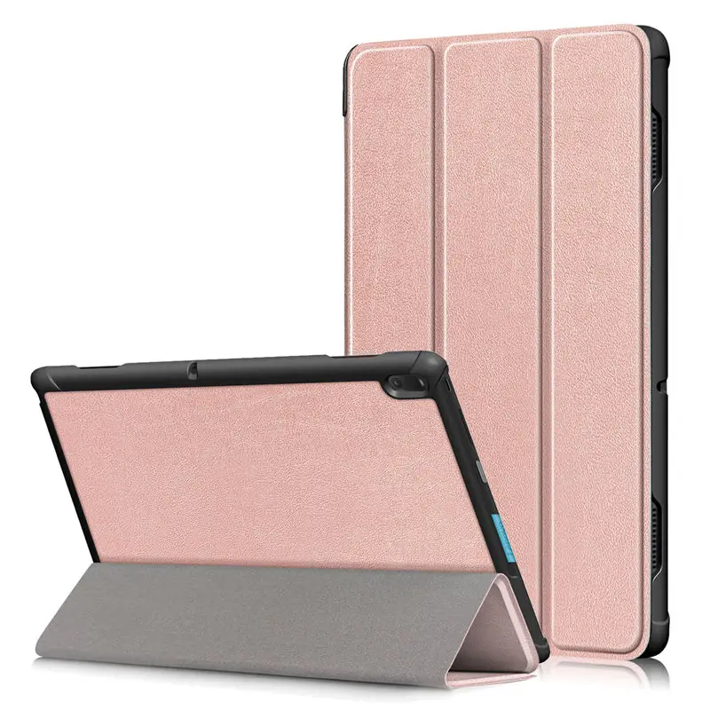 Rose gold Чехол для планшета lenovo Tab E10 10,1, чехол Funda TB-X104F TB X104F TB-X104L, тонкий магнитный складной чехол-подставка из искусственной кожи+ подарки - Цвет: Rose gold