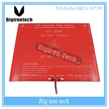 DZ 300*300*2.0 MK2A RepRap РАМПЫ 1.4 ПЕЧАТНОЙ ПЛАТЫ Heatbed MK2A со светодиодной резистор и кабель для Мендель 3D принтер горячей постели diy XT0027-3D