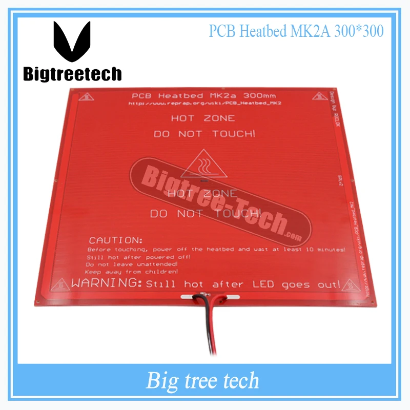  300*300*20 MK2A RepRap RAMPS 14 PCB Heatbed MK2A mit led widerstand und kabel für Mendel 3D drucker