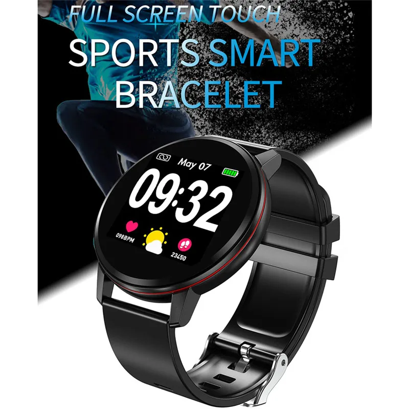 

LIGE New Sport Smart Watch IP67 Waterproof Fitness Watch Can Control Music Playback Bluetooth Connection Android ios phone + Box