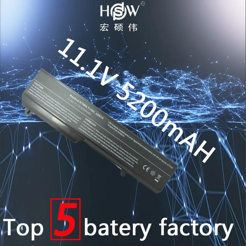 

HSW 5200MAH 6cells Laptop Battery For dell Vostro 1310 1320 1510 1520 1521 2510 K738H N950C N956C N958C T112C T114C T116C U661H