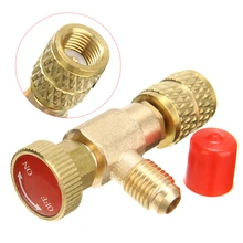 1х R410A кондиционер Холодильный Зарядный Клапан адаптер 1/" SAE папа до 5/16" SAE Famale шланг клапан управления потоком