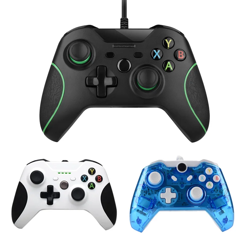 comprar USB Wired Controller Para Microsoft Xbox Um Controlador PC Gamepad Joystick Xone Mando para Xbox Um Controle Fino Computador USB