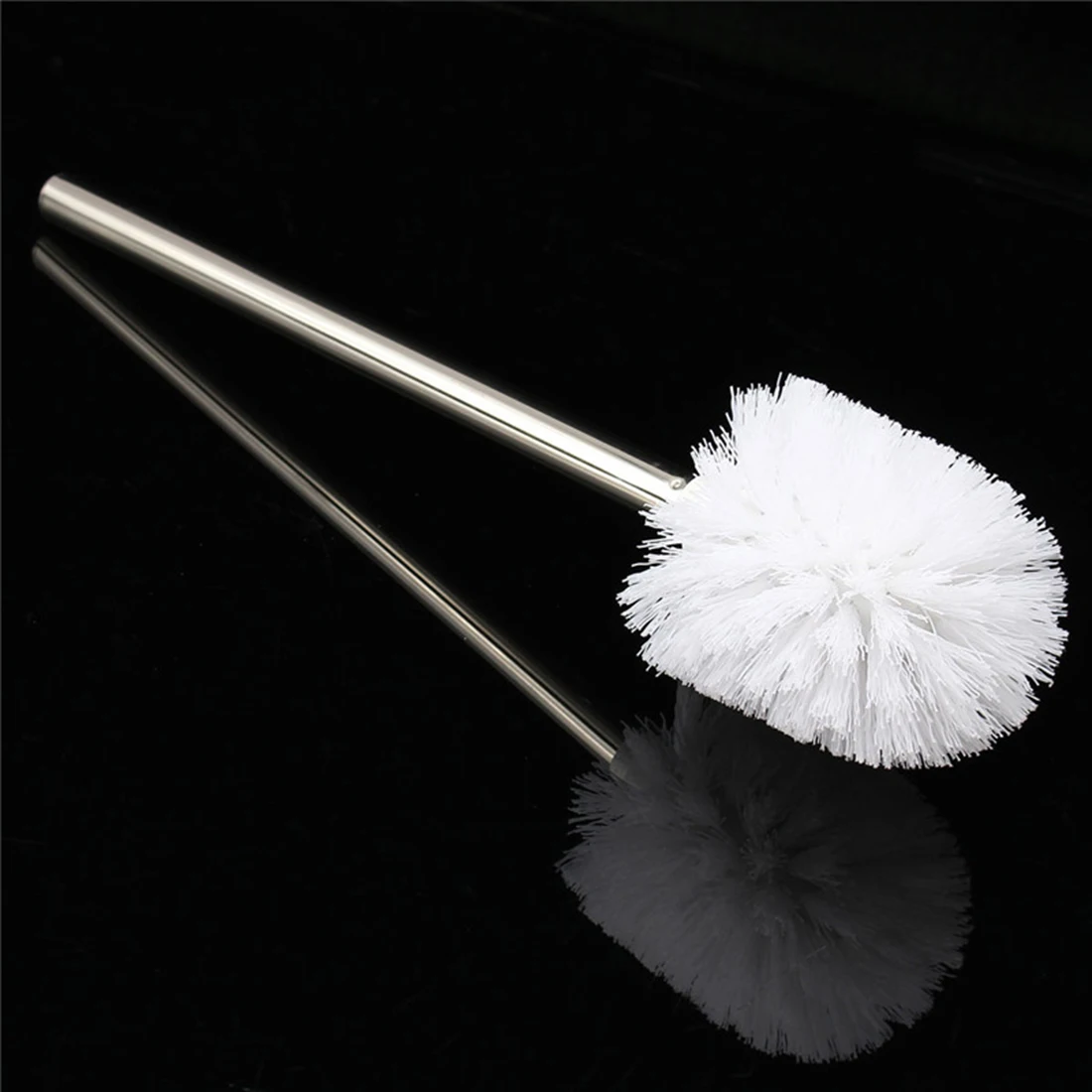 Stainless Steel WC Bathroom Cleaning Toilet Brush Head Holder Toilet