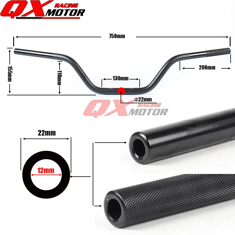 Универсальный руль из 7075 сплава 7/8 &quot22 мм ДЛЯ CRF YZF KLX RMZ Dit Pit Bike MX ATV Quad|22mm handlebar|22mm