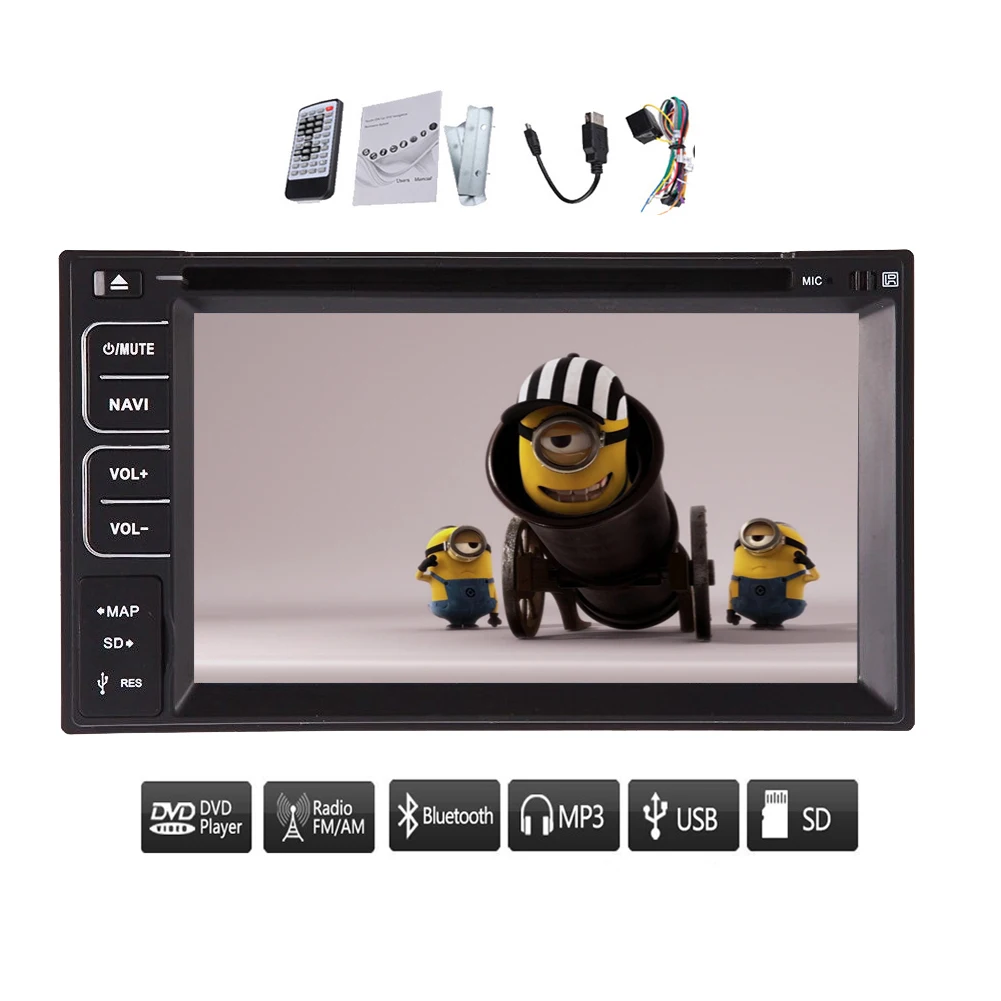 Car DVD Player Bluetooth PC Electronics Radio Movie EQ Stereo In Dash