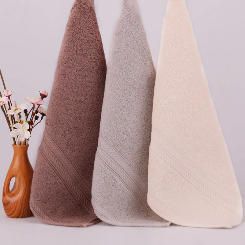 Cotton hand face towel solid colors wide border super water absorbent