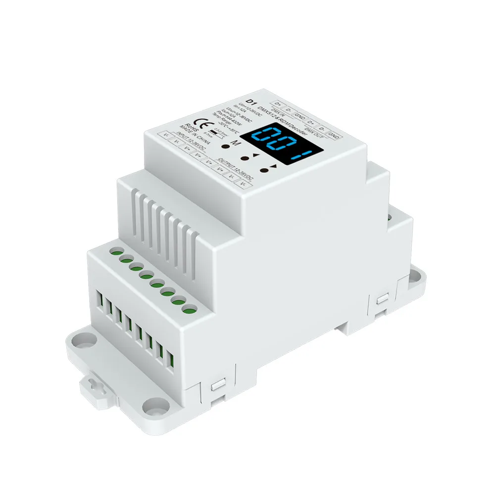 Модель # D1; 1-канальный постоянного Напряжение DMX512 и RDM декодер, красный/зеленый/синий 12 V * 1CH выход