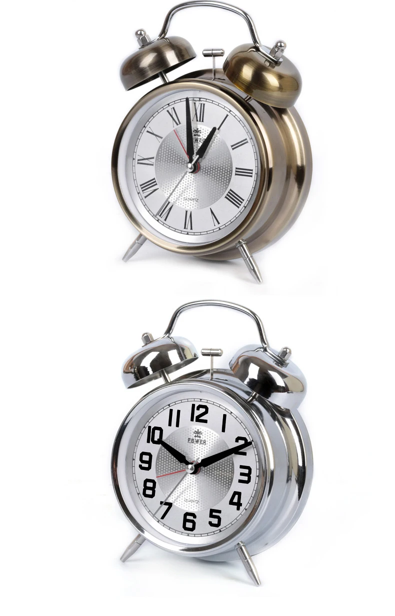 Высококачественные персональные будильники металлические часы с будильником, Современный домашний декор, гостиная, спальня, настольные украшения, подарок