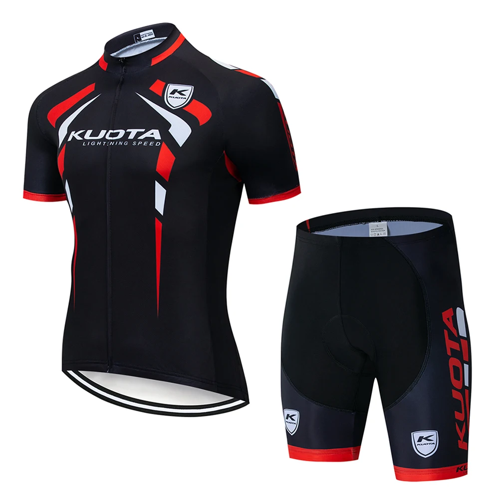 KUOTA 2019 Pro equipo de ciclismo Jerseys Verano de secado rápido ciclismo ropa transpirable bicicleta ropa hombres al aire libre manga corta traje