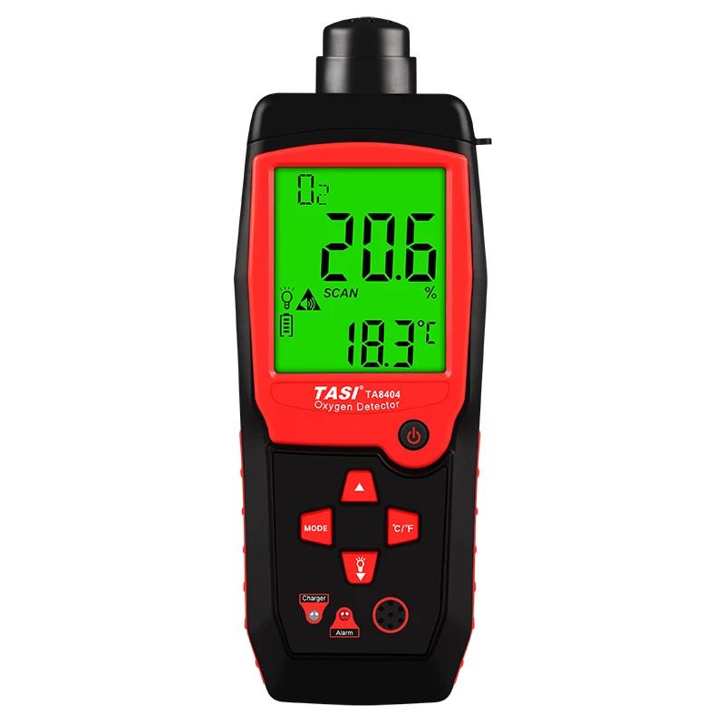 

TA8404 0~25% Portable Oxygen Analyzer with LCD Display Oxygen Gauge Digital O2 Meter Detector Sound Light Alarm Function