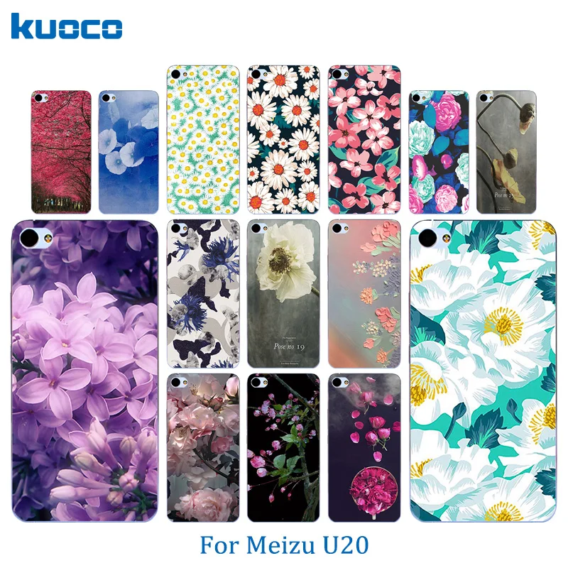 Чехол для телефона Meizu U20 задняя крышка U 20 Мягкий Силиконовый ТПУ с цветущим