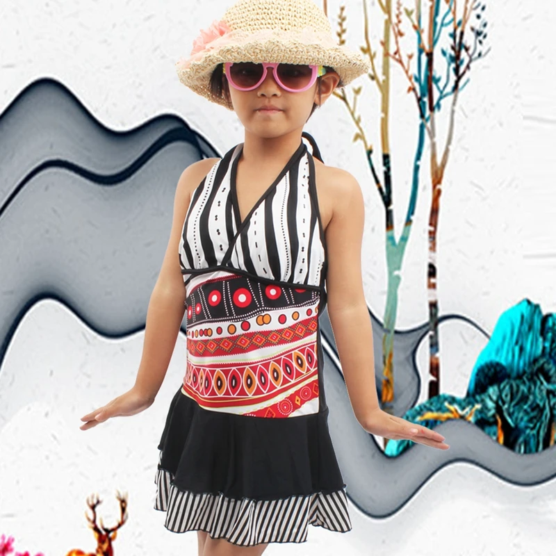 

SWIMMART Hot Sales Teenage 10-14T Cute Girls Swimwear Wrap Kids Beachwear Bathing Suits Children Swimsuit One Piece Dropshipping