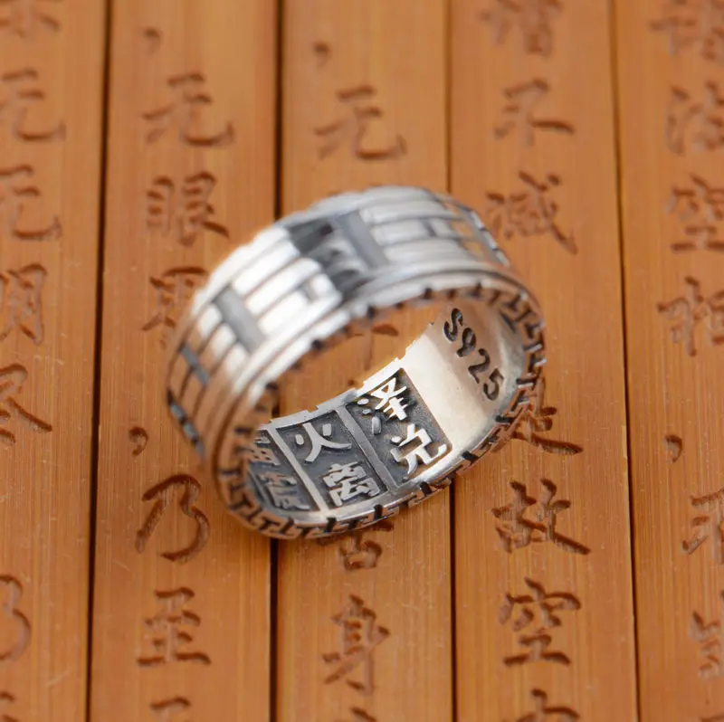 

Wang Yinshi silver deer wholesale S925 sterling silver ring antique jewelry craft of Taoism can rotate