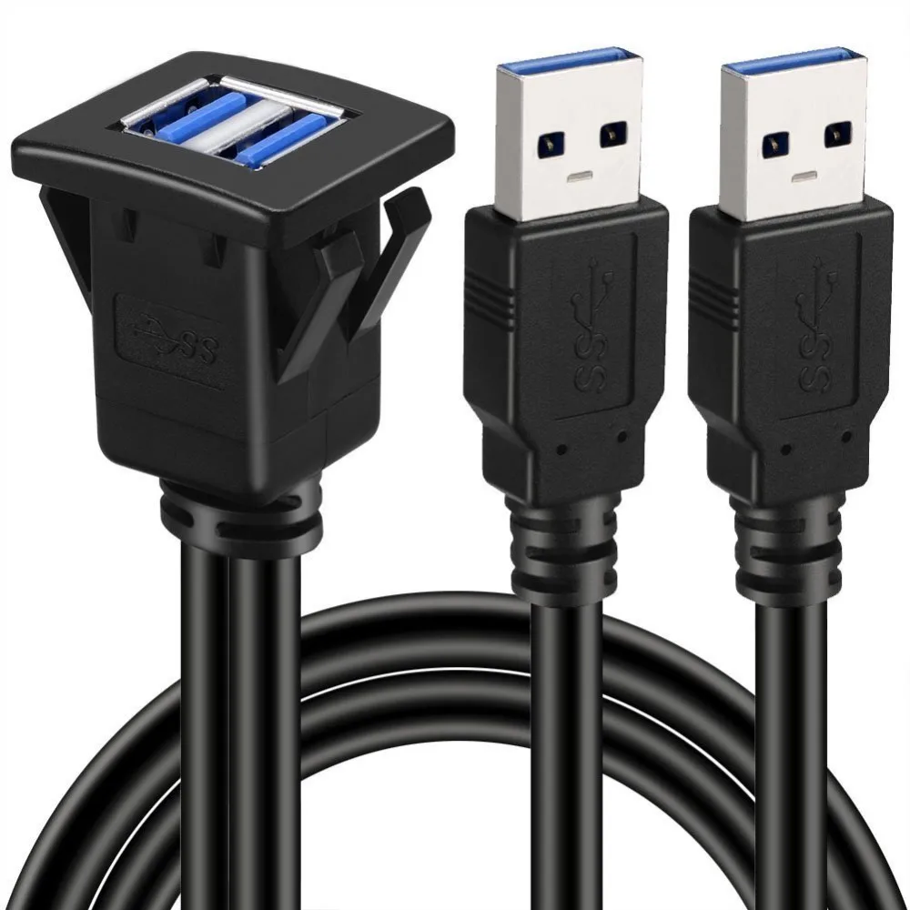 USB لوحة دافق جبل كابل يو إس بي 3.0 تمديد USB جبل ، اندفاعة جبل ، دافق جبل ، كابل تركيب اللوحة ، ل سيارة ، قارب ، دراجة نارية