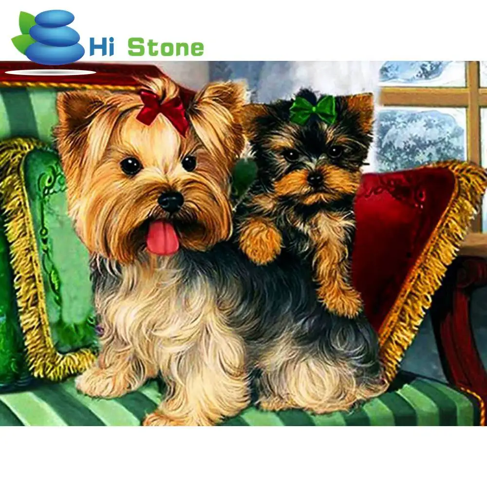 5D DIY Diamond painting dog Full square Resin Cross Stitch Diamond